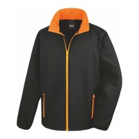 CASACO SOFTSHELL HOMEM PRETO/LARANJA R231M